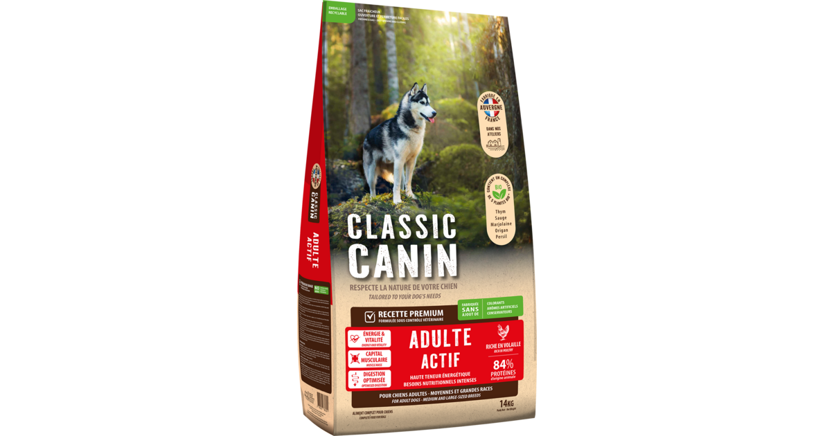  CANIN PROFESSIONAL 16キロ Classic canin adulte actif - Gamme Classic Canin - corsic-aliment